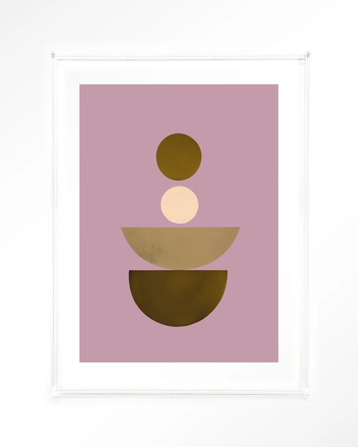 Forma 1 Lilac Wandkleed – abstracte vormen op lila – Art print – Acryl doorzichtig