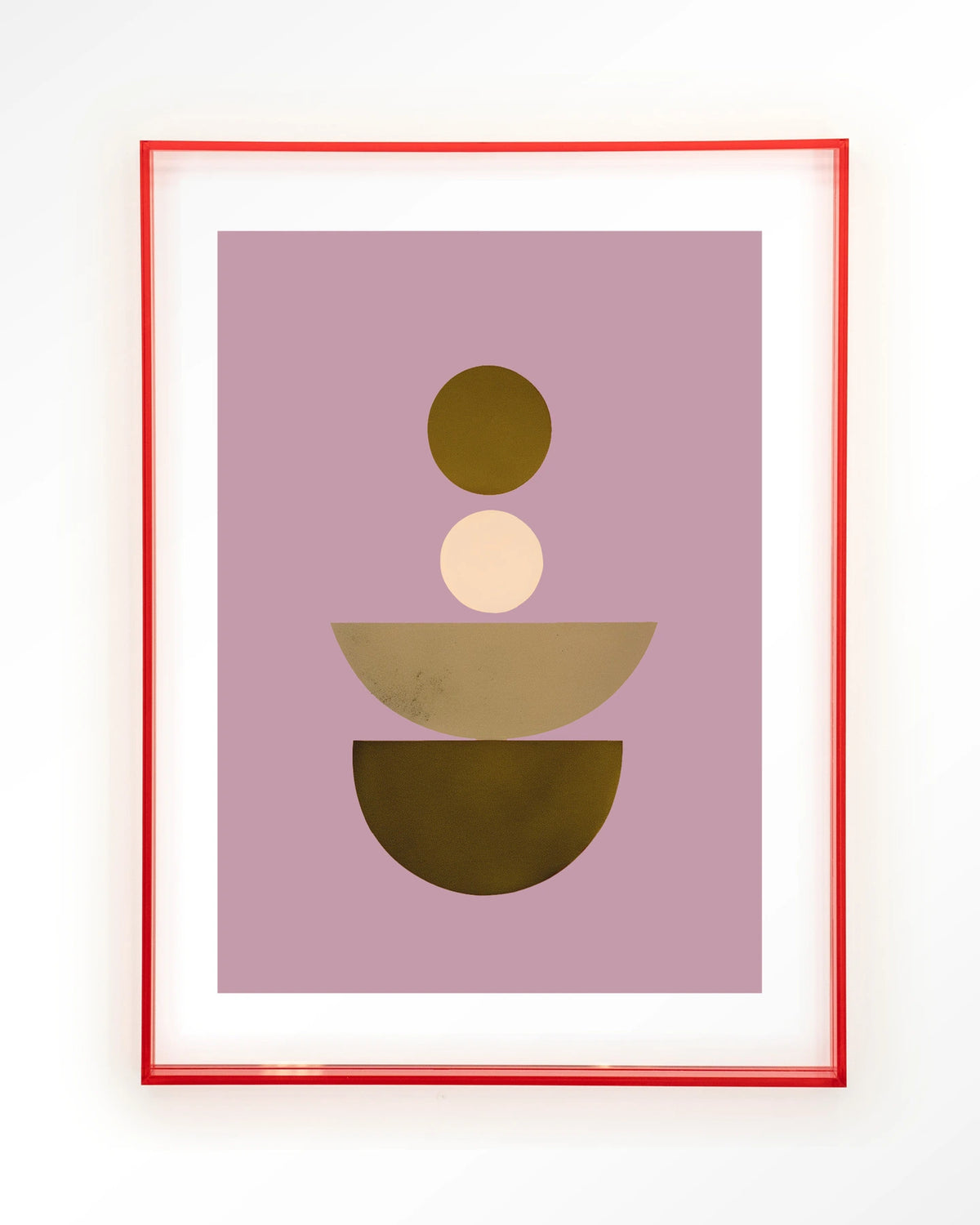 Forma 1 Lilac Wandkleed – abstracte vormen op lila – Art print – Acryl roze
