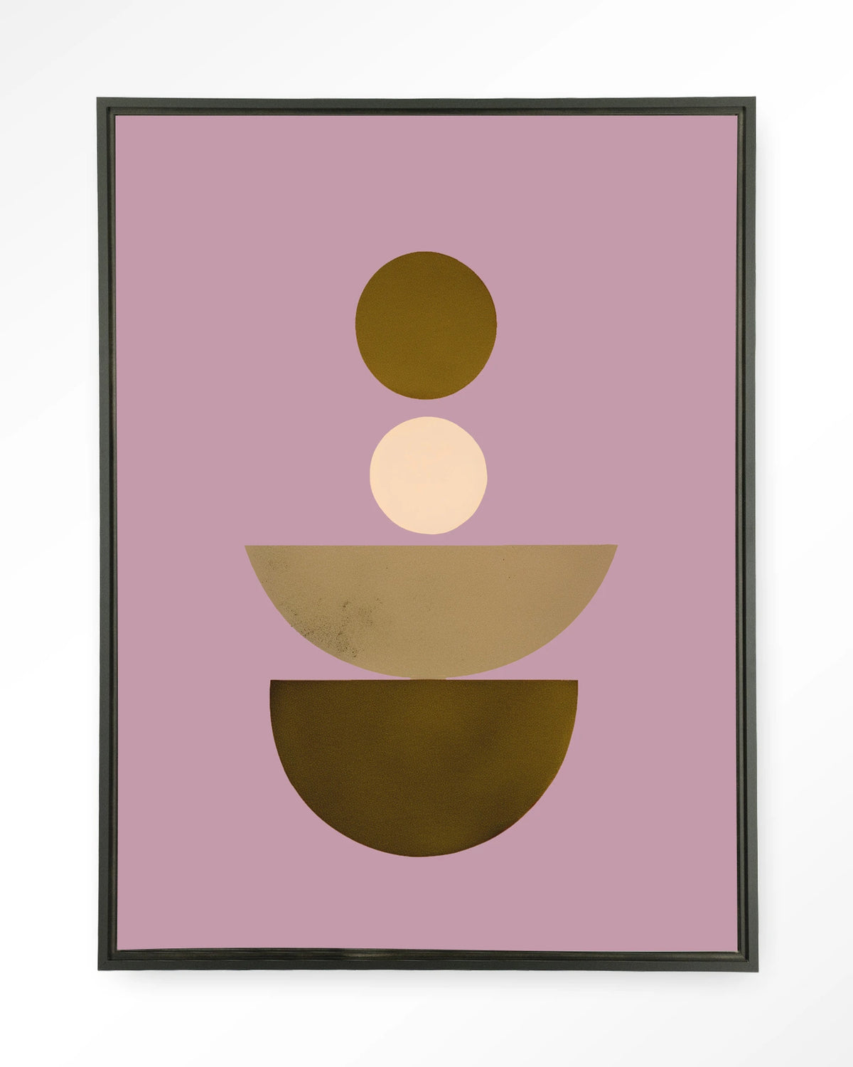 Forma 1 Lilac Wandkleed – abstracte vormen op lila – Wandkleed – Floating frame – zwart