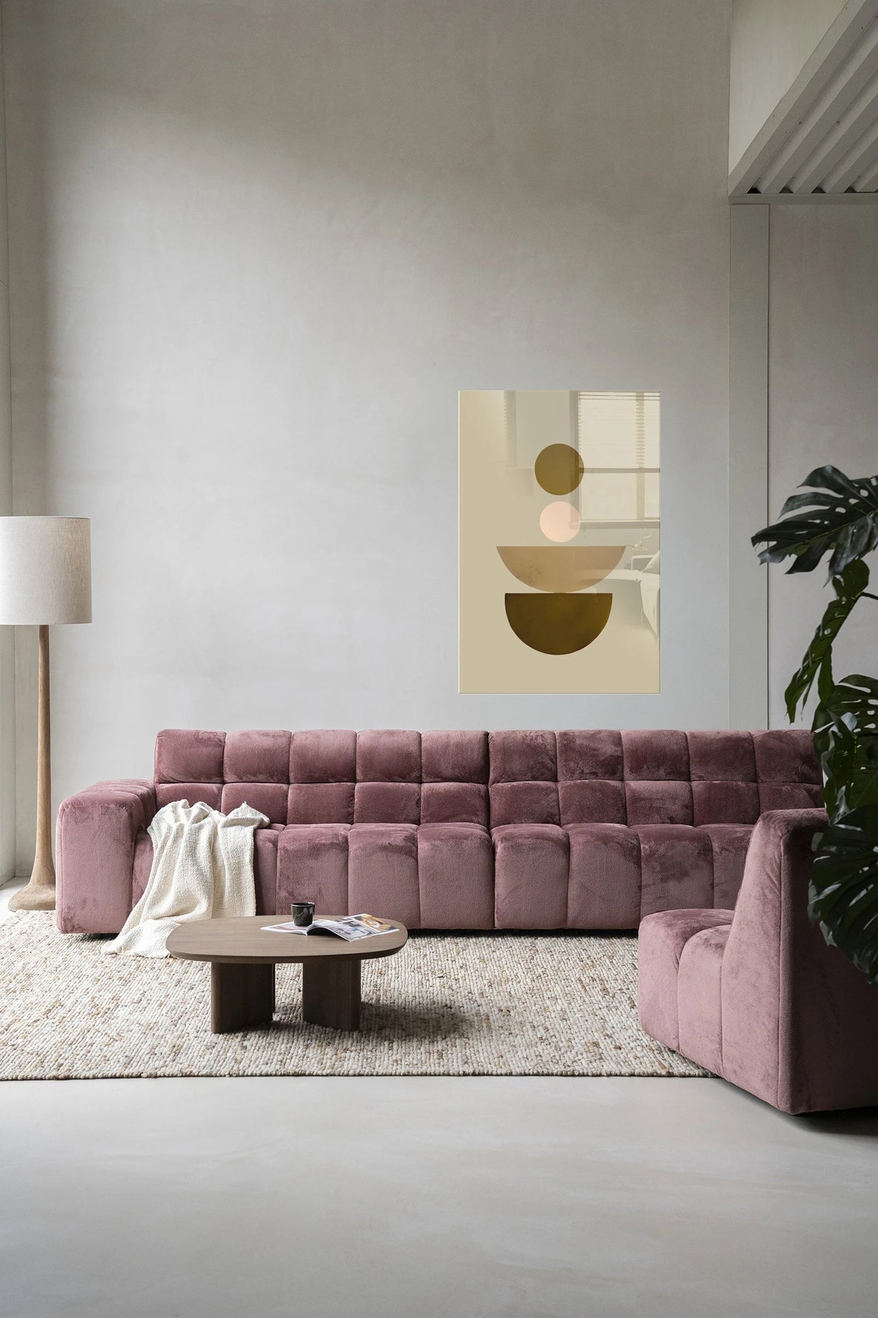 Forma 1 Beige – Glasschilderij