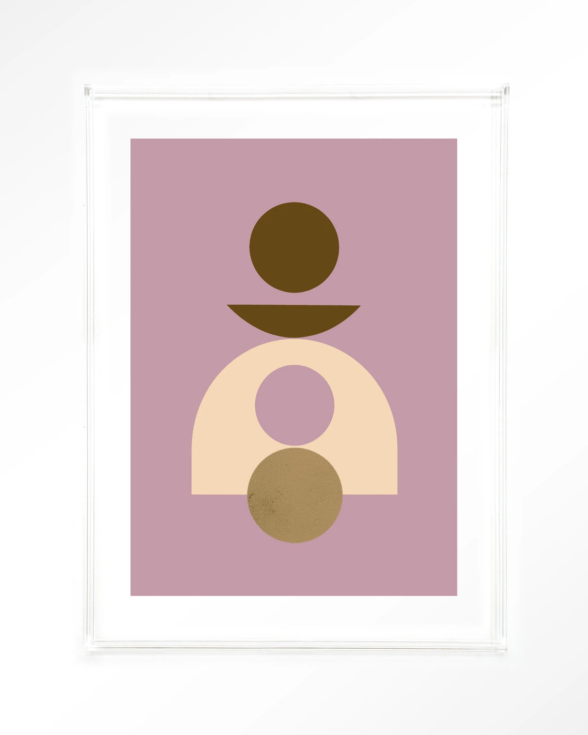 Forma 4 Lilac – abstract met cirkels op lila achtergrond – Art print – Acryl doorzichtig