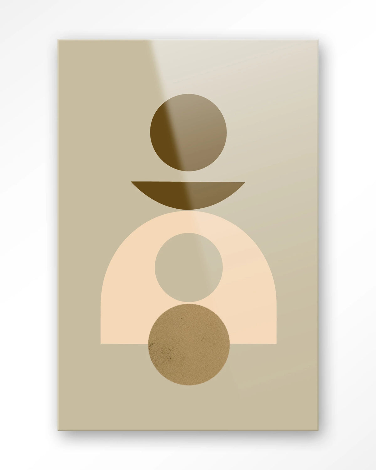 Forma 4 Beige – abstract geometrisch in beige – Glas – Blinde montage
