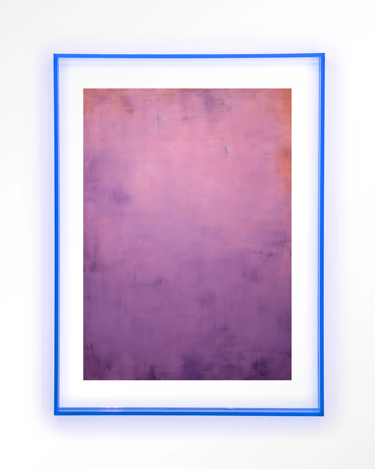 Purple Wandkleed – abstract in paars – Art print – Acryl lichtblauw