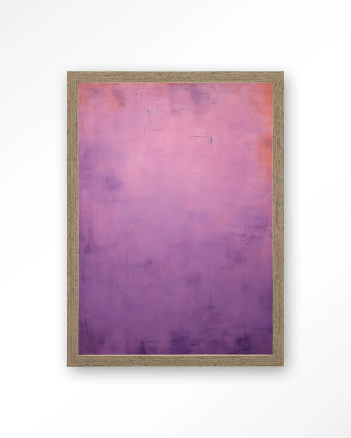 Purple Wandkleed – abstract in paars – Art print – Hout bruin