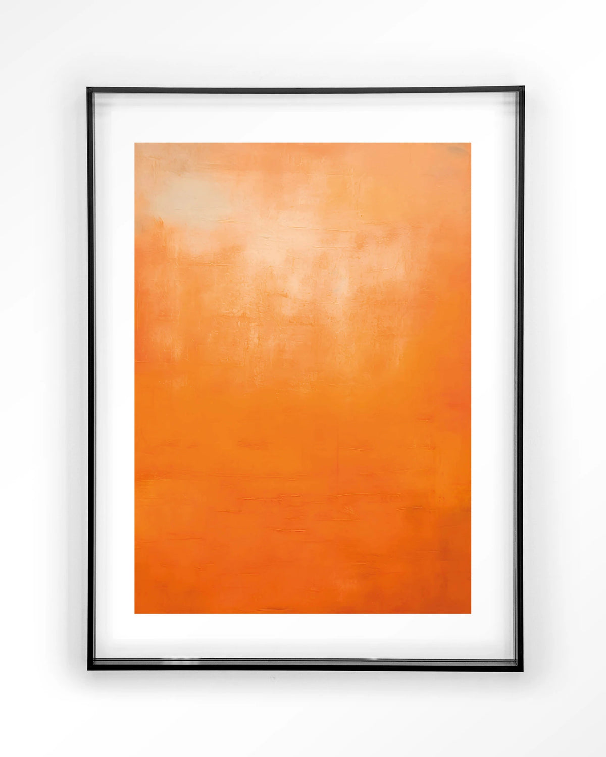 Orange Wandkleed – abstract oranje kleurverloop – Art print – Acryl zwart