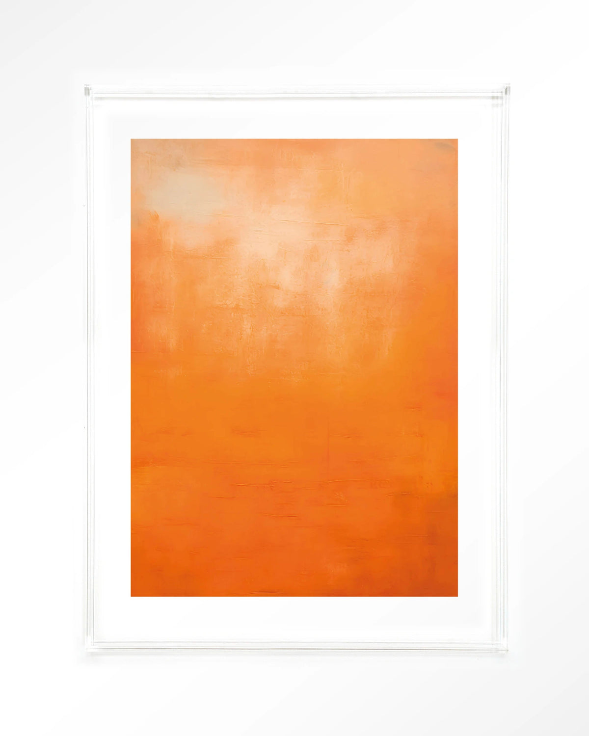 Orange Wandkleed – abstract oranje kleurverloop – Art print – Acryl doorzichtig