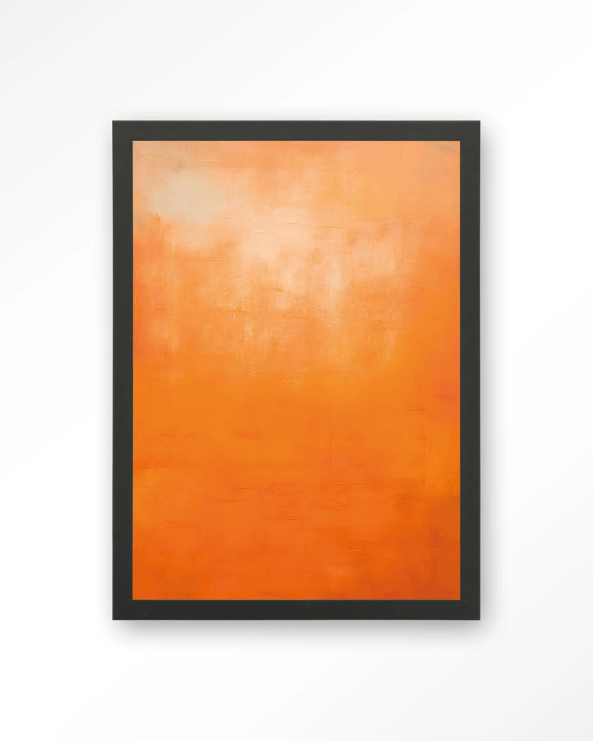Orange Wandkleed – abstract oranje kleurverloop – Art print – Hout zwart