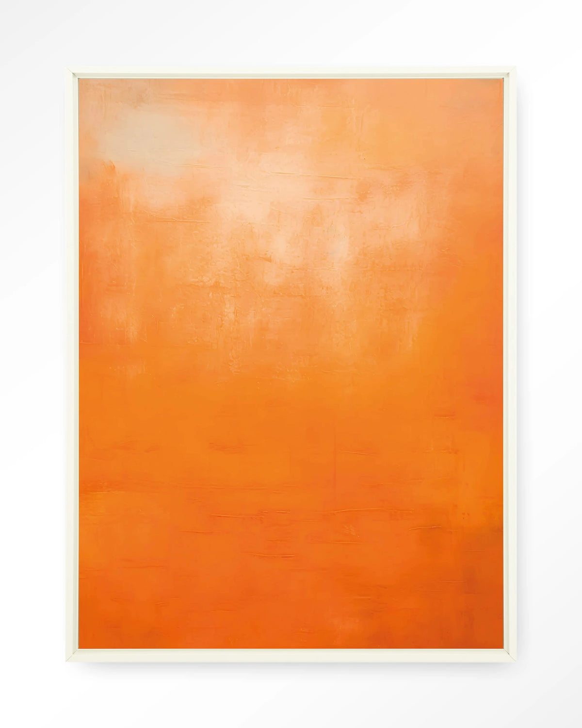 Orange Wandkleed – abstract oranje kleurverloop – Wandkleed – Floating frame – wit