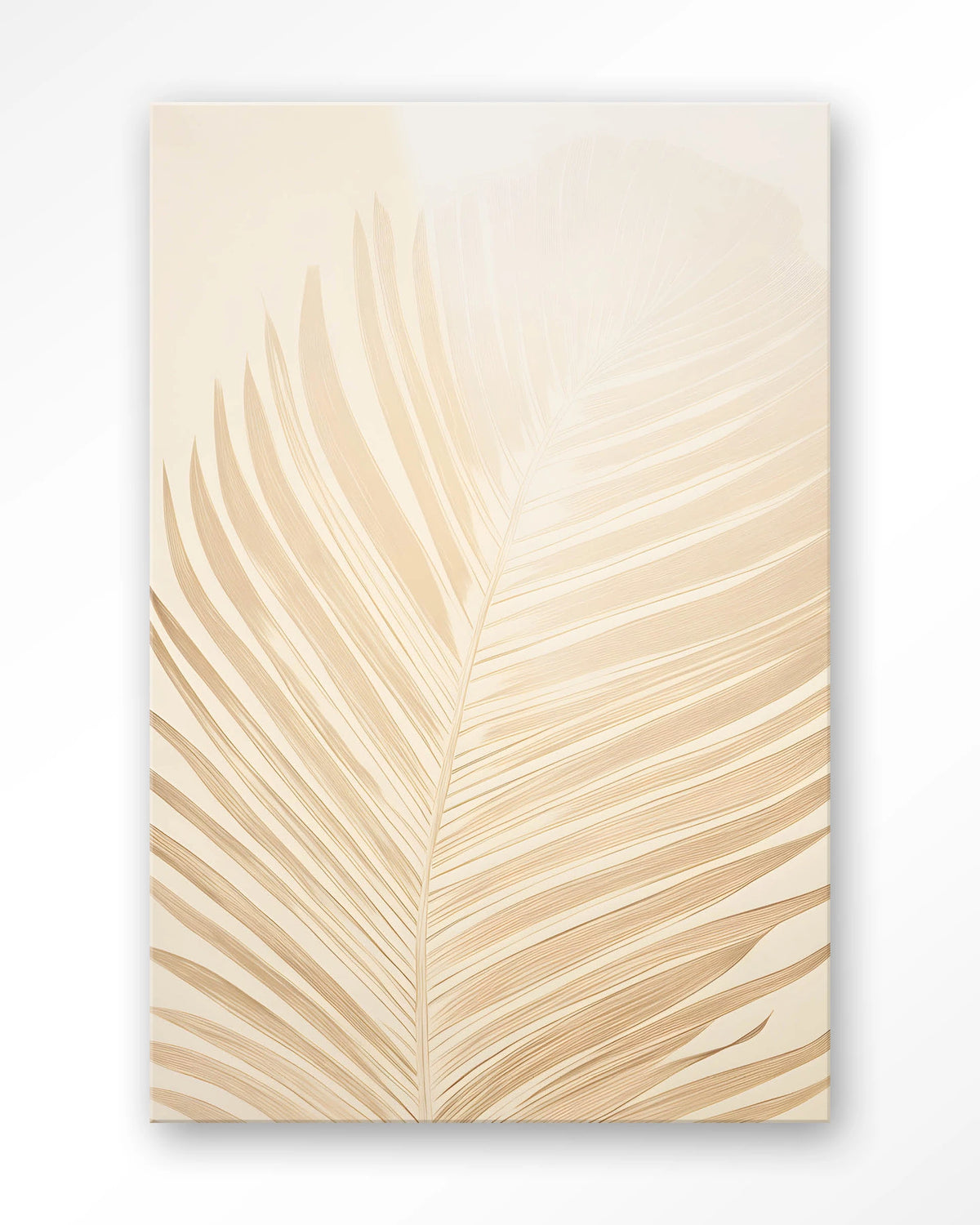 Feuille – palmblad in beige – Glas – Blinde montage
