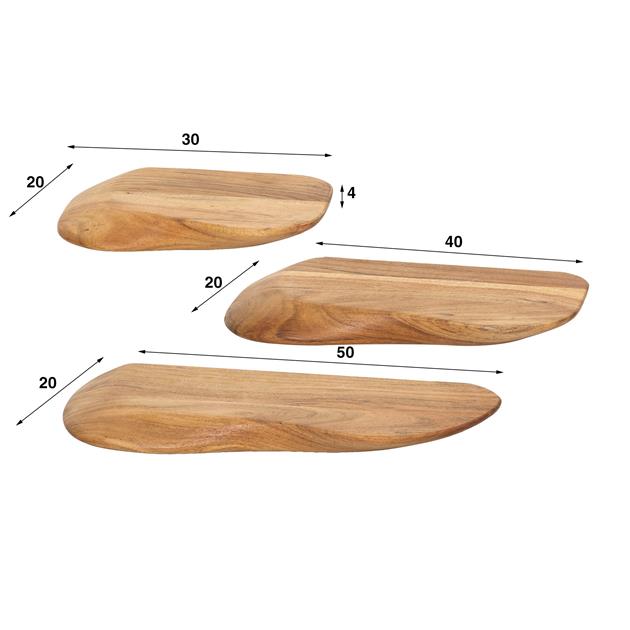 Wandschap organic 60cm set/3