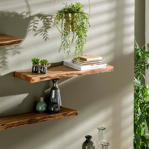 Wandplank Edge 90Cm Massief Acacia