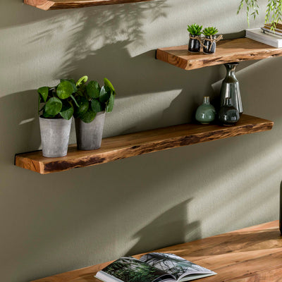 Wandplank Edge Acacia | 120 cm | Massief Hout