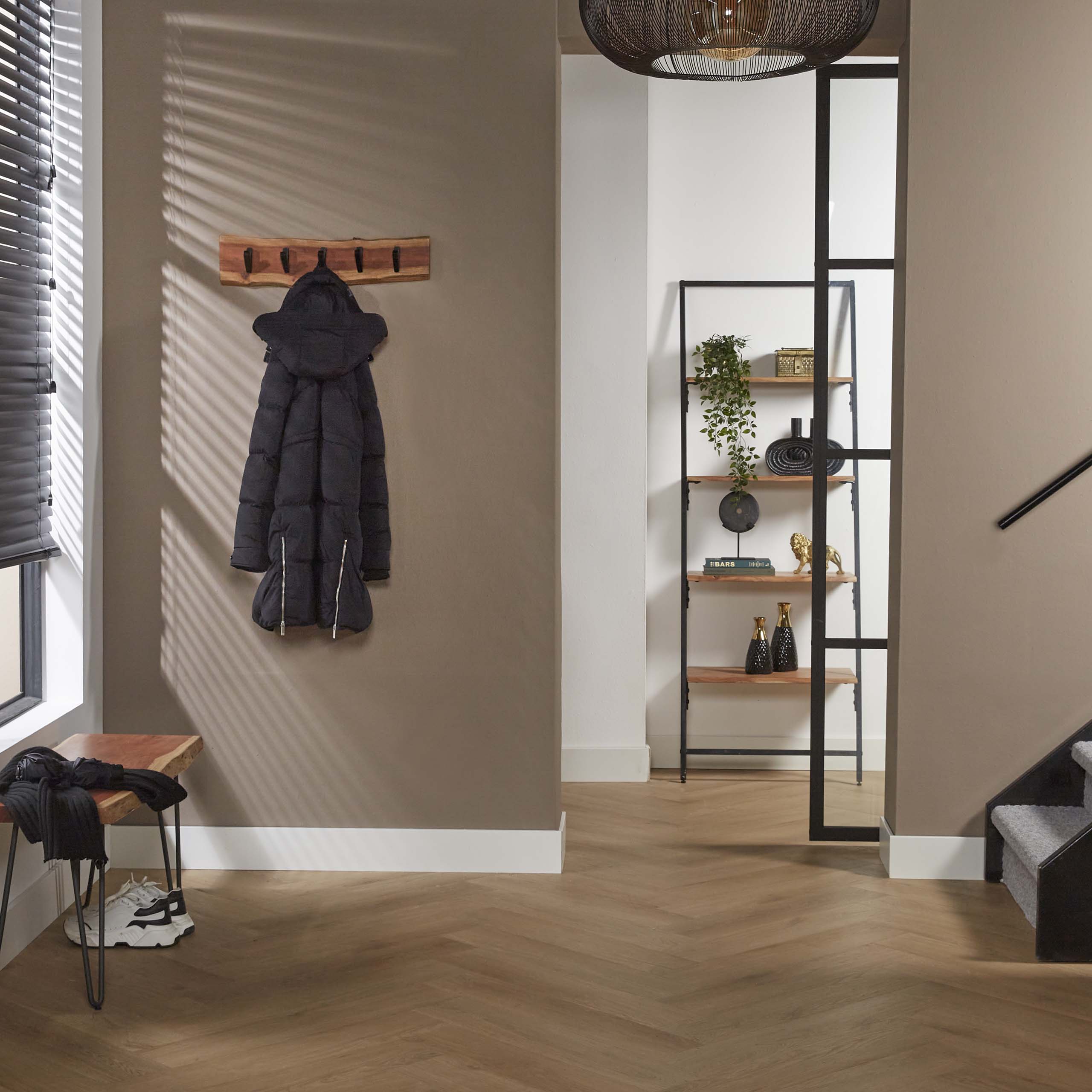 Kapstok Edge 5 Haken Massief Acacia