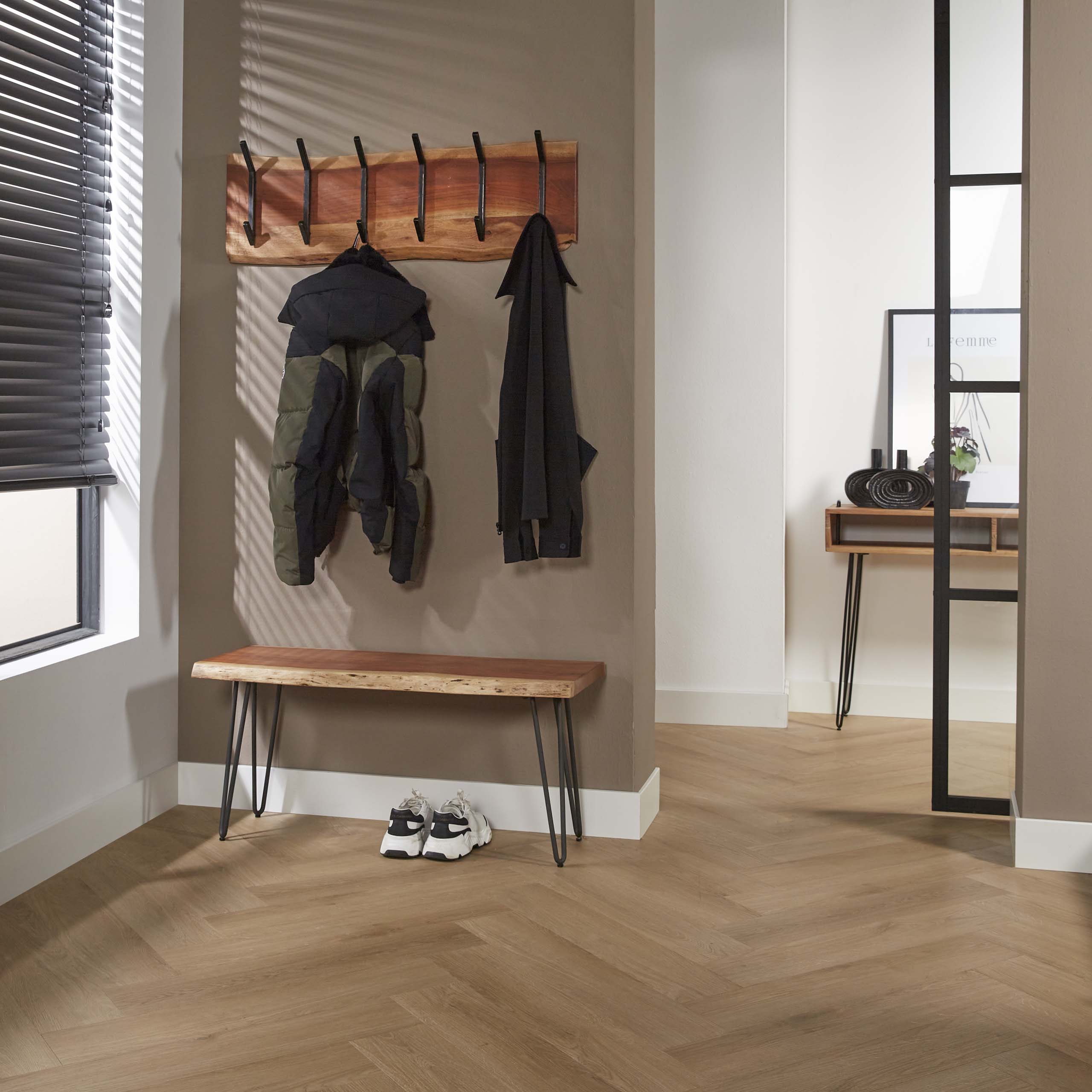 Kapstok Edge 2X6 Haken Massief Acacia