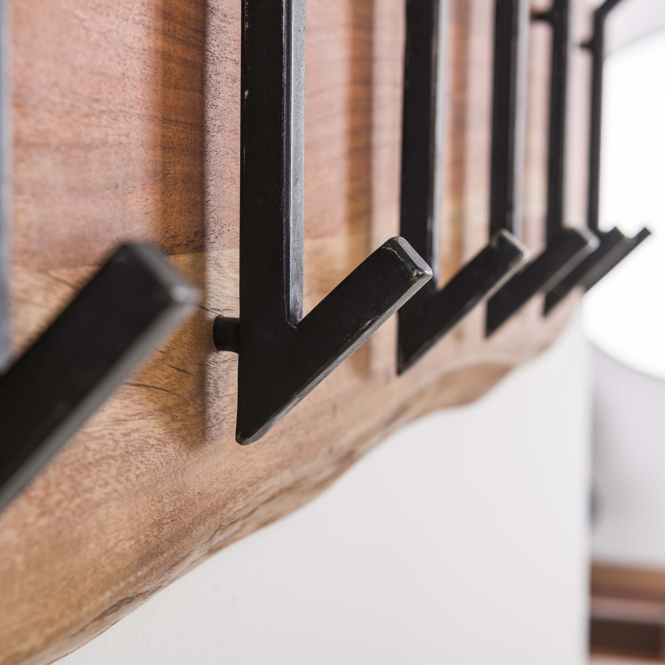 Kapstok Edge 2X6 Haken Massief Acacia