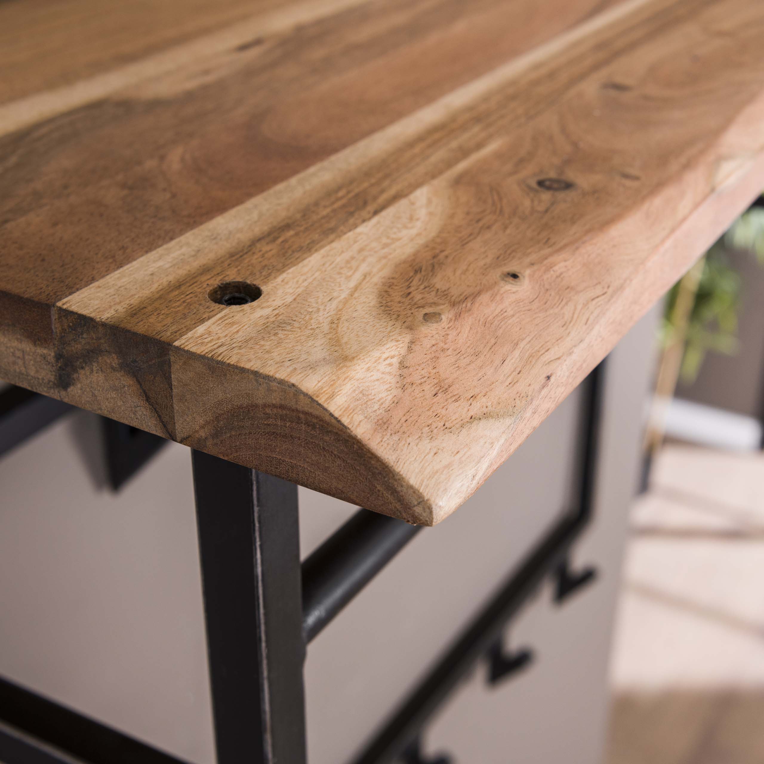 Kapstok Edge Hoog Roede En Hoedenplank 12 Haken Massief Acacia