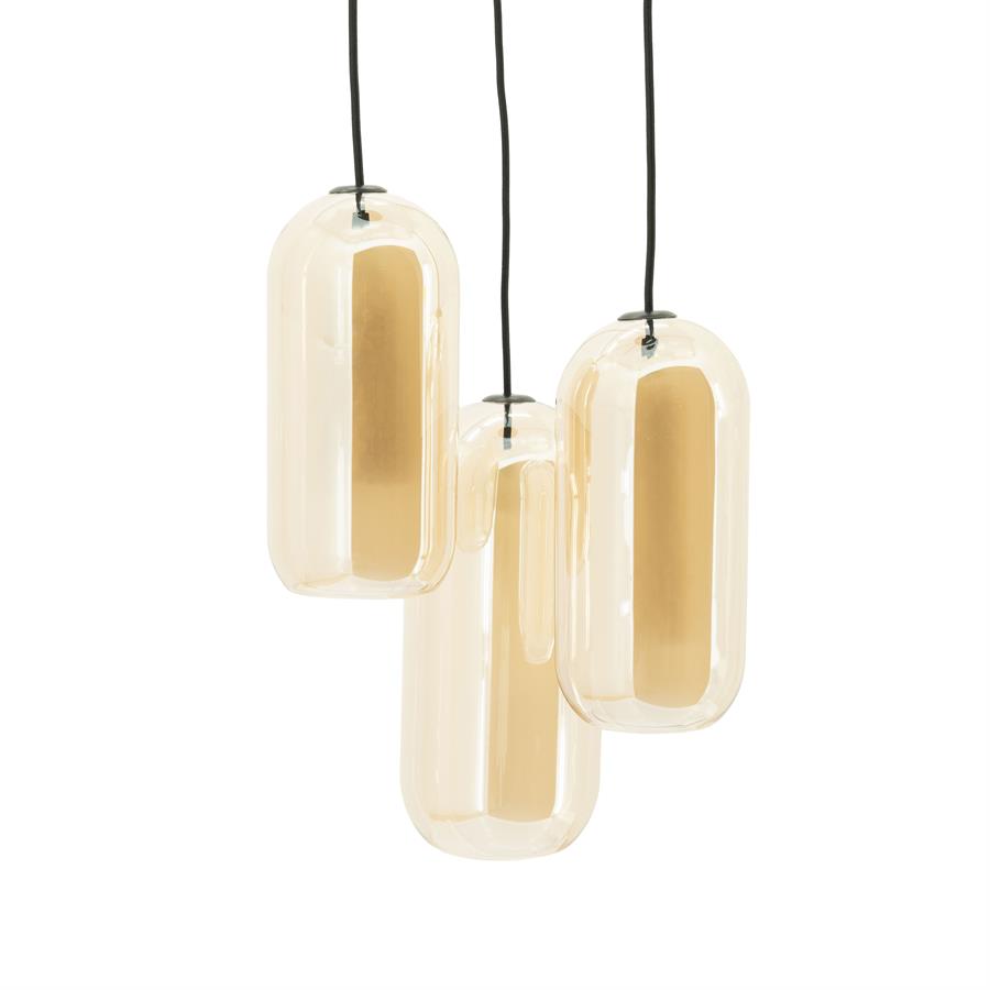 Lamp Shona cluster round 30x30x120 – amber | By Boo