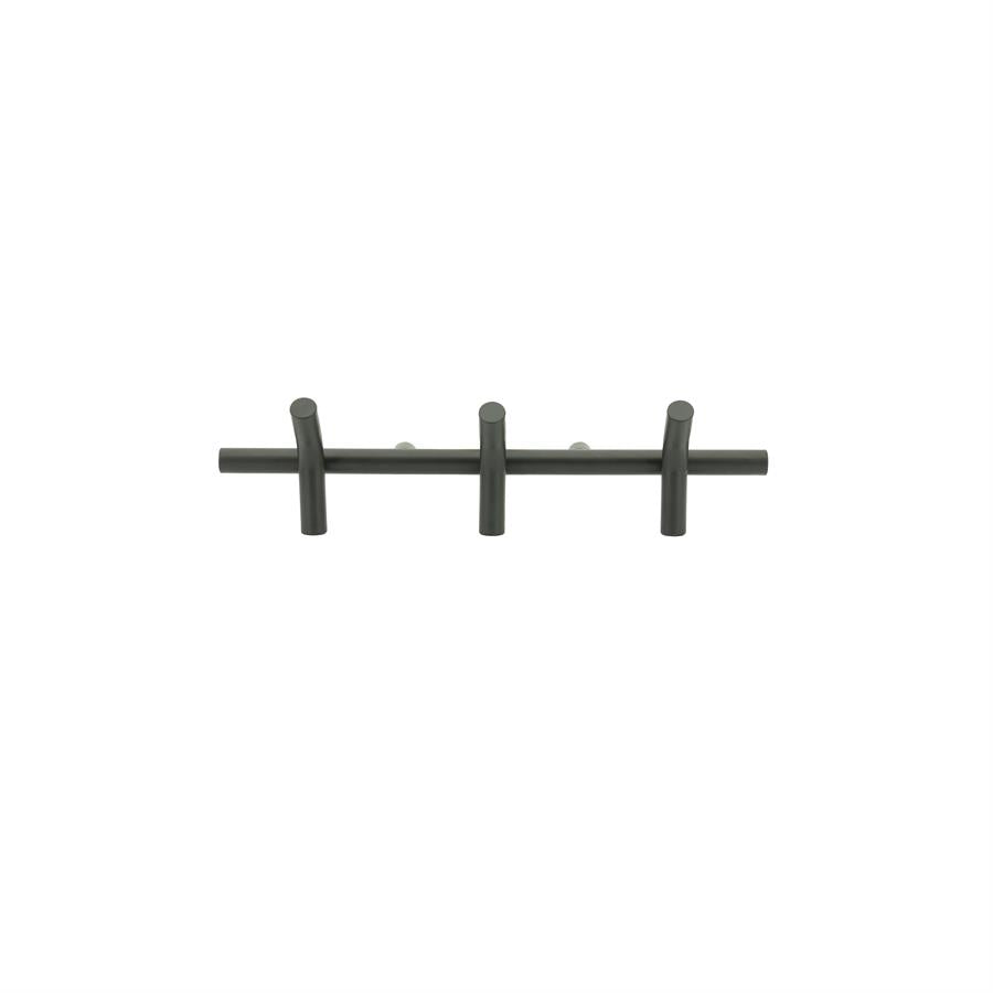 Wanddecoratie Wall coat rack Matto 3 53x14x11,5 – zwart | By Boo