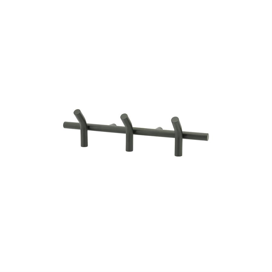 Wanddecoratie Wall coat rack Matto 3 53x14x11,5 – zwart | By Boo