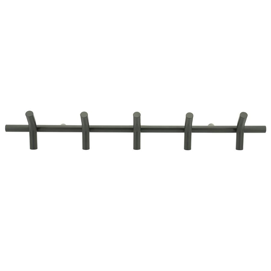 Wanddecoratie Wall coat rack Matto 5 88x14x11,5 – zwart | By Boo