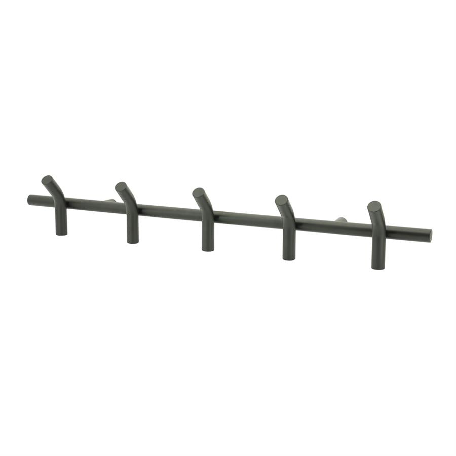 Wanddecoratie Wall coat rack Matto 5 88x14x11,5 – zwart | By Boo