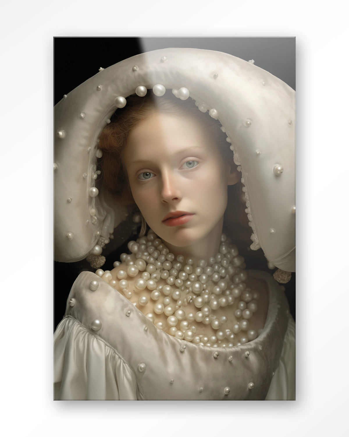 Pearl Princess – portret met parels – Glas – Blinde montage