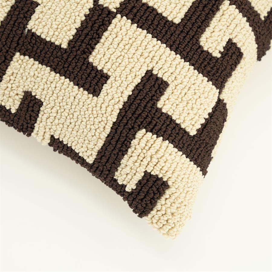 Sierkussen Ziggy 50x50 – bruin | By Boo