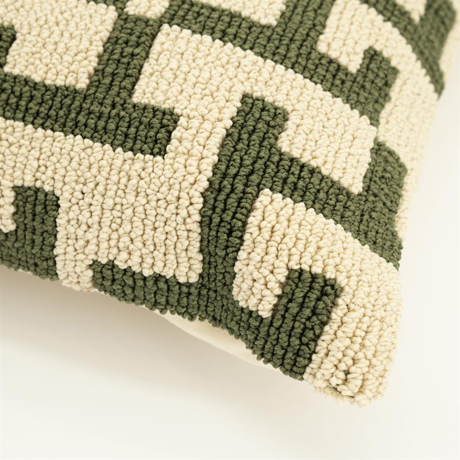 Sierkussen Ziggy 50x50 – groen | By Boo