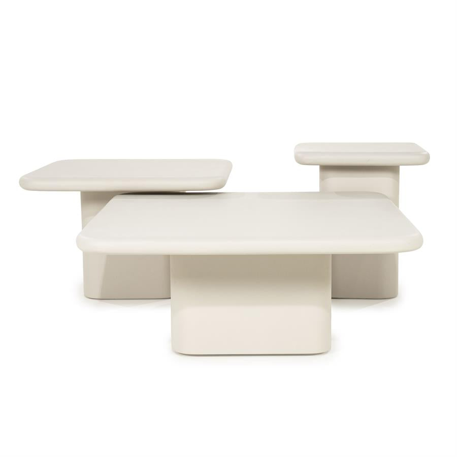 Tables Coffee table Siminto 80x80x32 – beige | By Boo