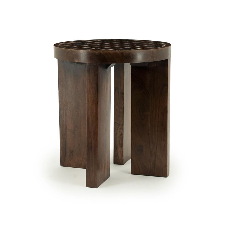 Tables Side table TiledUp 40x40x45 – bruin | By Boo