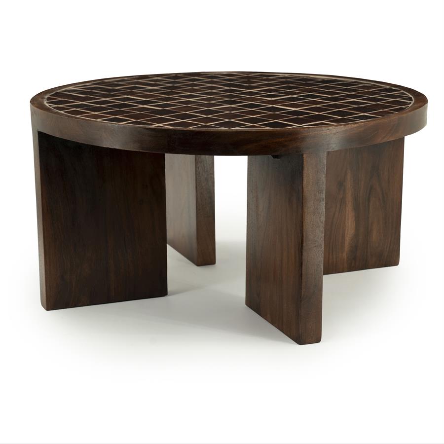Tables Coffee table TiledUp 70x70x35 – bruin | By Boo