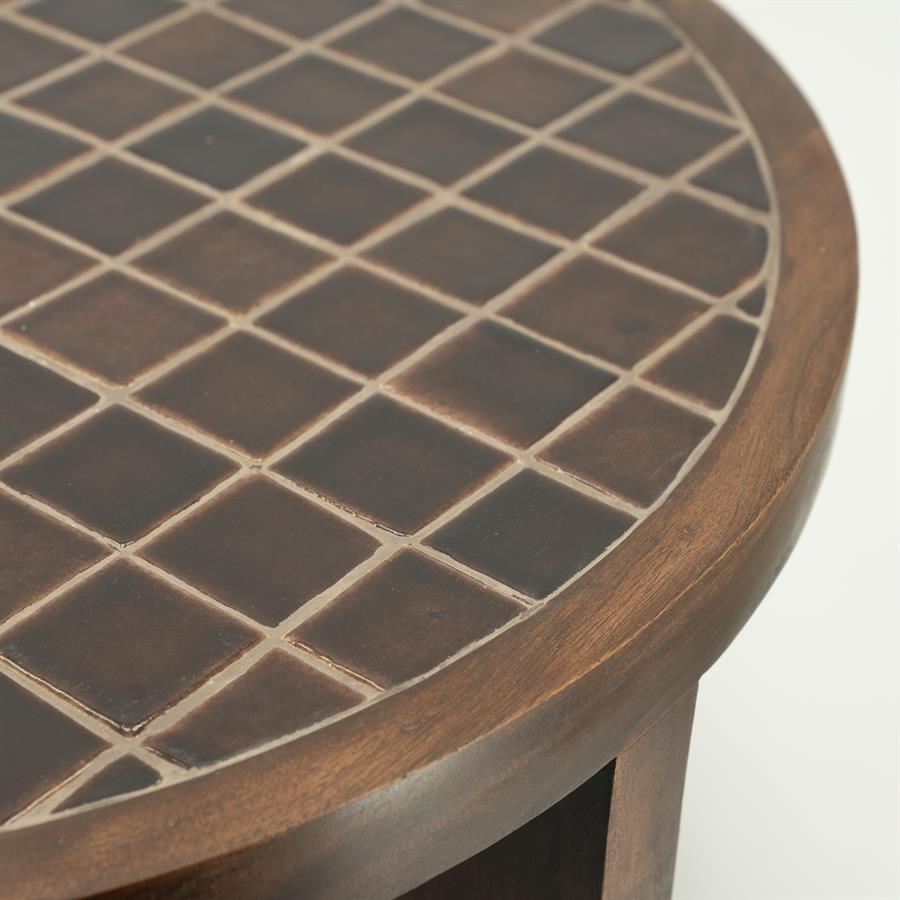 Tables Coffee table TiledUp 70x70x35 – bruin | By Boo