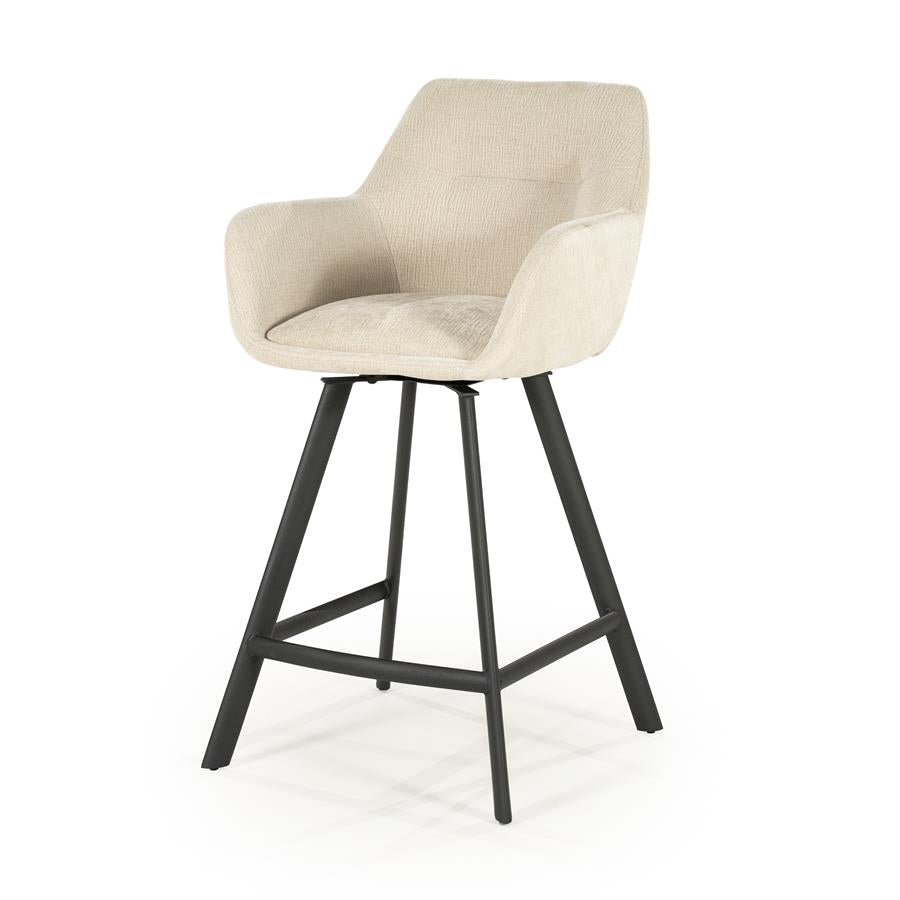 Barchairs Barstool Bliss with armrest 52x56,5x96,5 – beige | By Boo