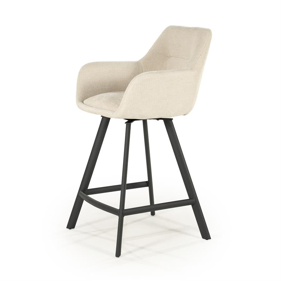 Barchairs Barstool Bliss with armrest 52x56,5x96,5 – beige | By Boo