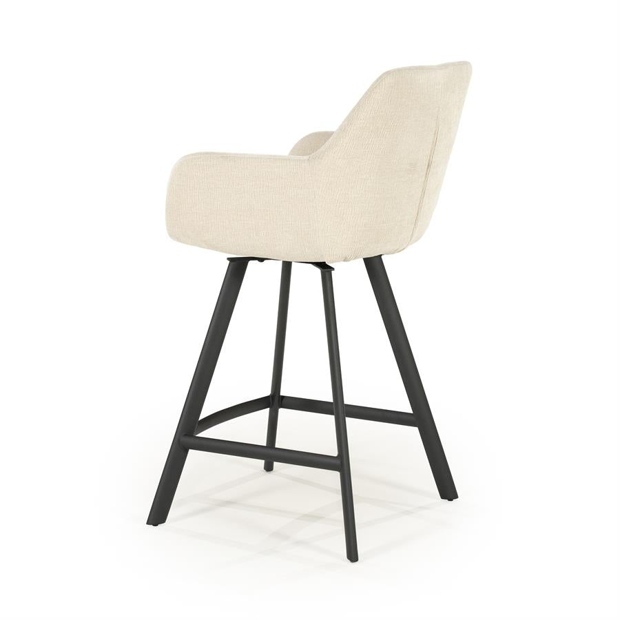 Barchairs Barstool Bliss with armrest 52x56,5x96,5 – beige | By Boo