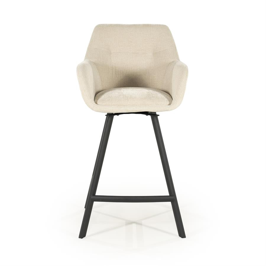 Barchairs Barstool Bliss with armrest 52x56,5x96,5 – beige | By Boo