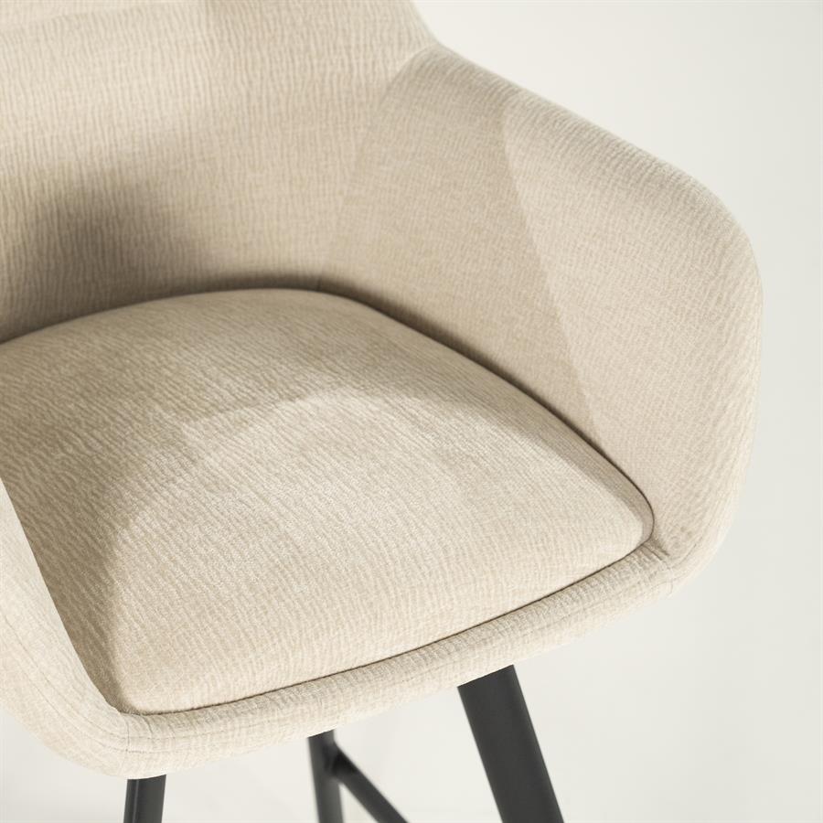Barchairs Barstool Bliss with armrest 52x56,5x96,5 – beige | By Boo