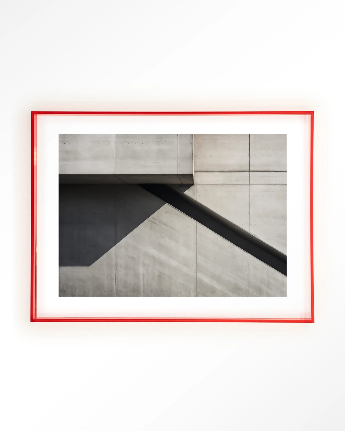 Concrete Detail – betonnen muur architectuur – Art print – Acryl roze