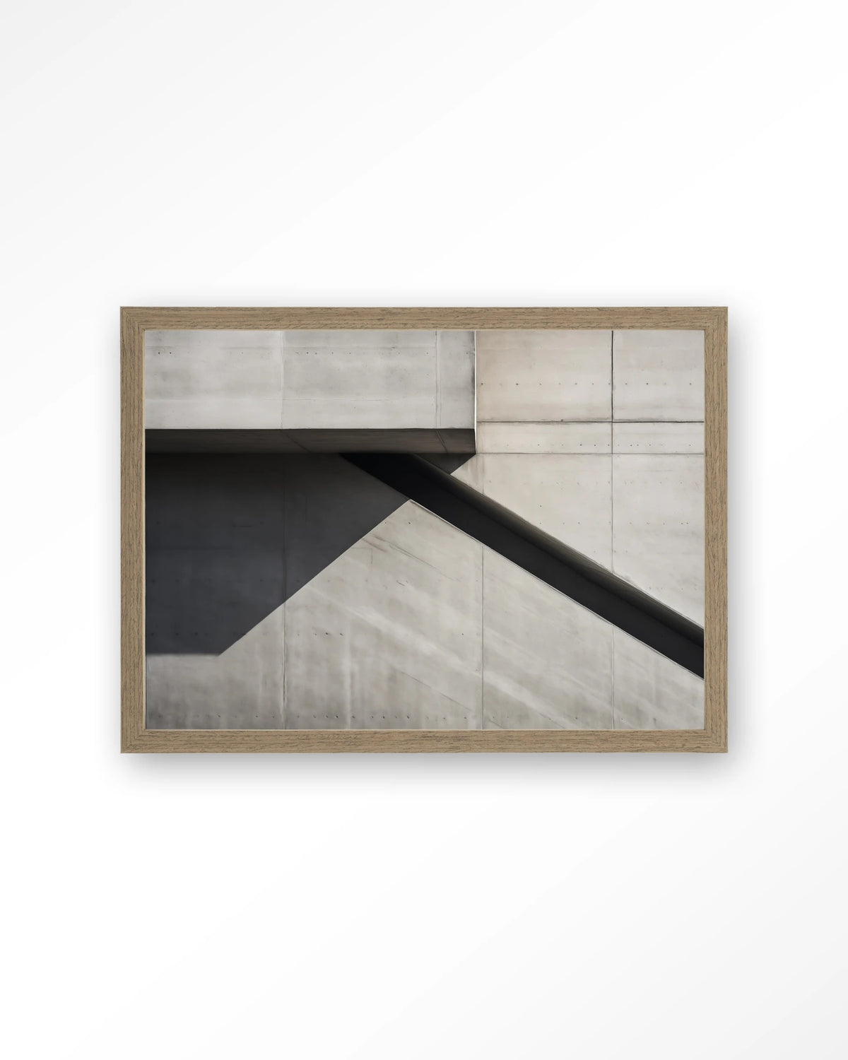 Concrete Detail – betonnen muur architectuur – Art print – Hout bruin