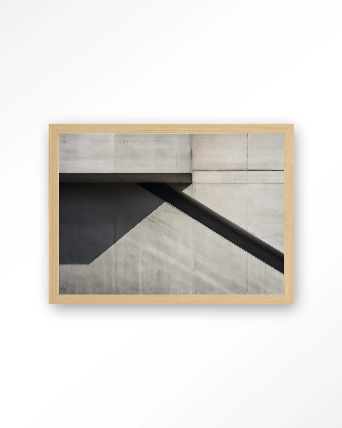 Concrete Detail – betonnen muur architectuur – Art print – Hout naturel
