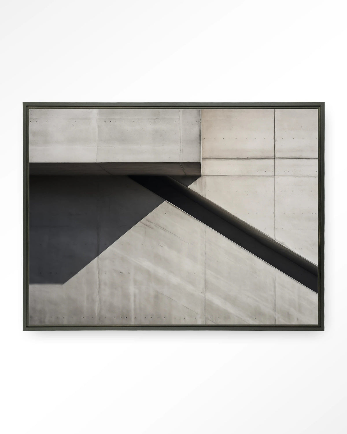 Concrete Detail – betonnen muur architectuur – Wandkleed – Floating frame – zwart
