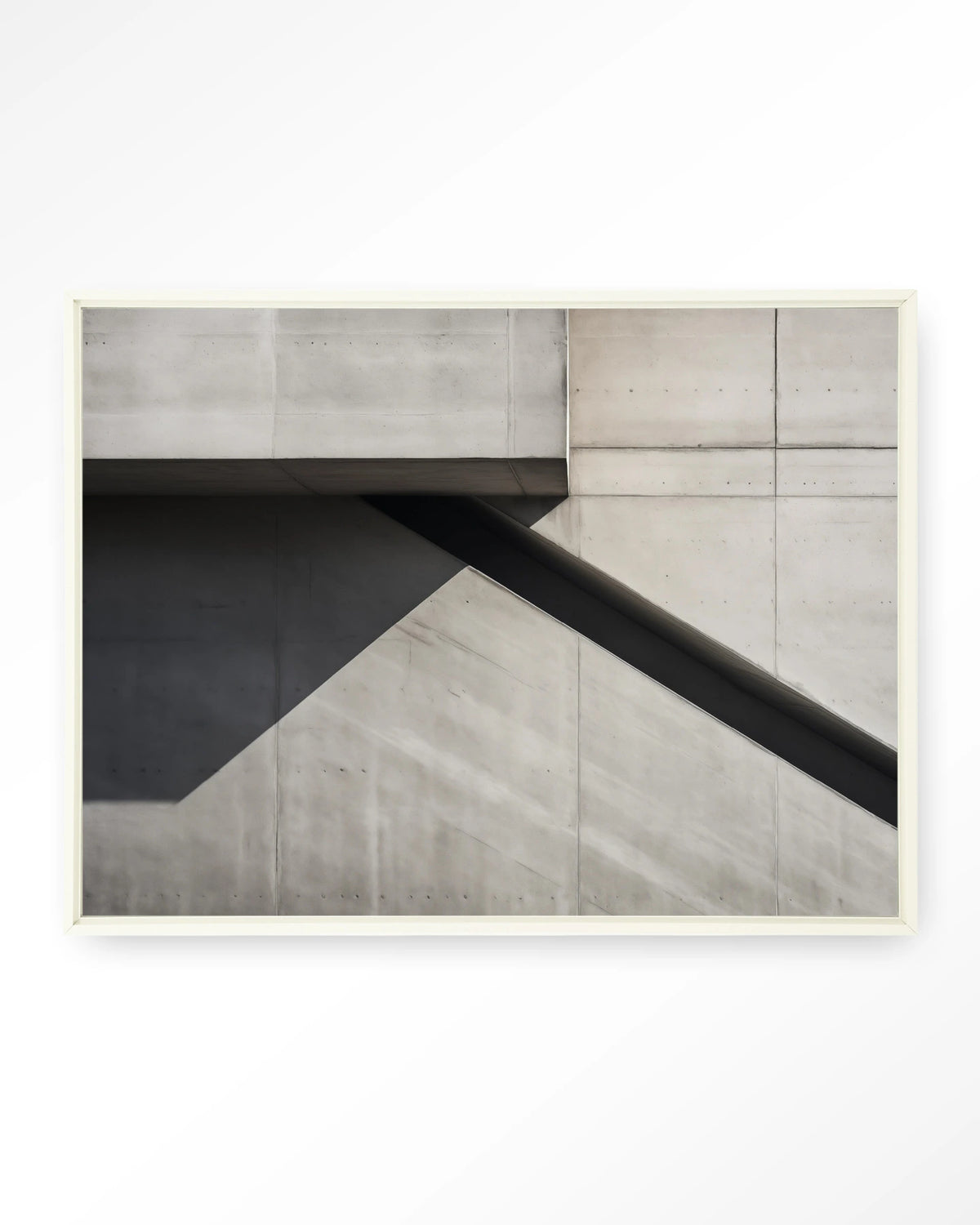Concrete Detail – betonnen muur architectuur – Wandkleed – Floating frame – wit