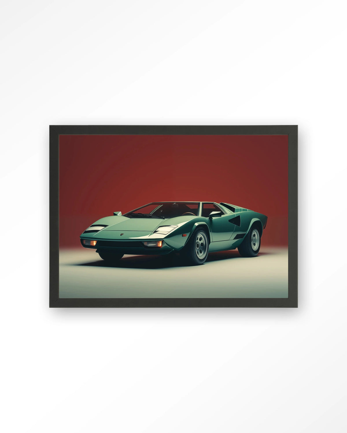 Vintage Lamborghini – Art print – Hout zwart