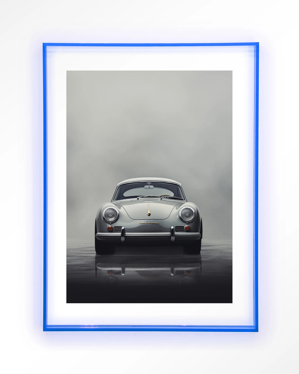 Smokey Car – Art print – Acryl lichtblauw