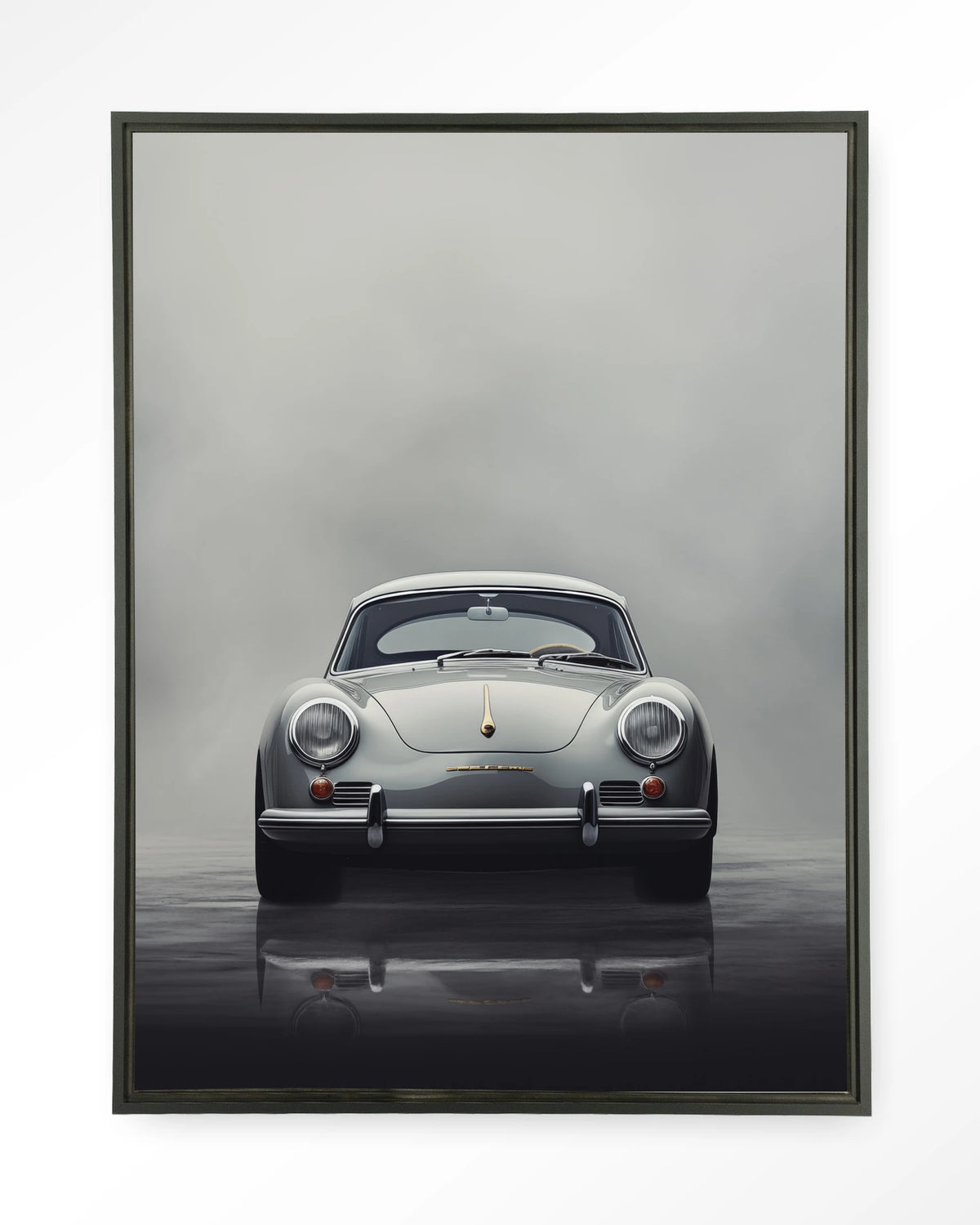 Smokey Car – Wandkleed – Floating frame – zwart