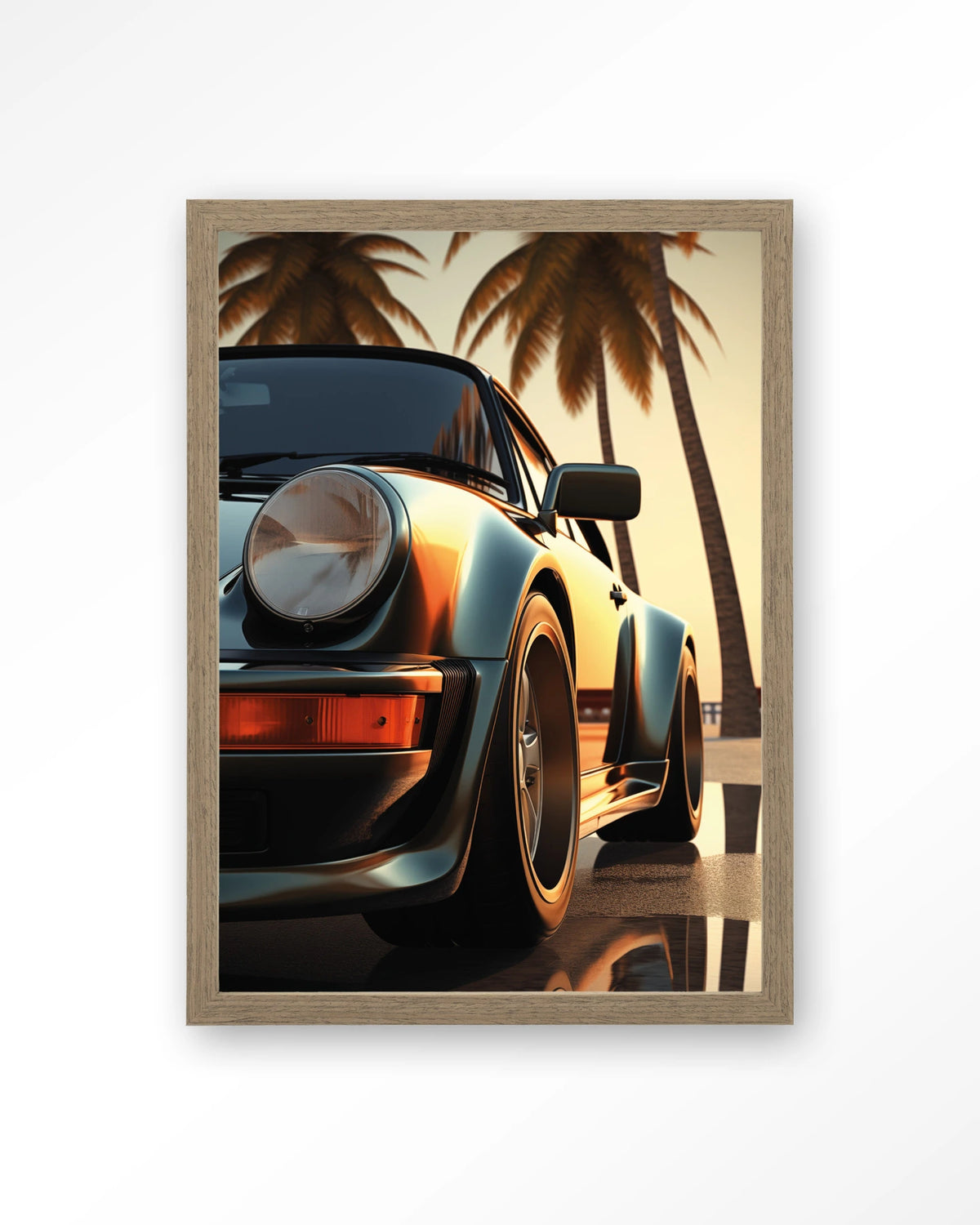 Miami Style – Art print – Hout bruin