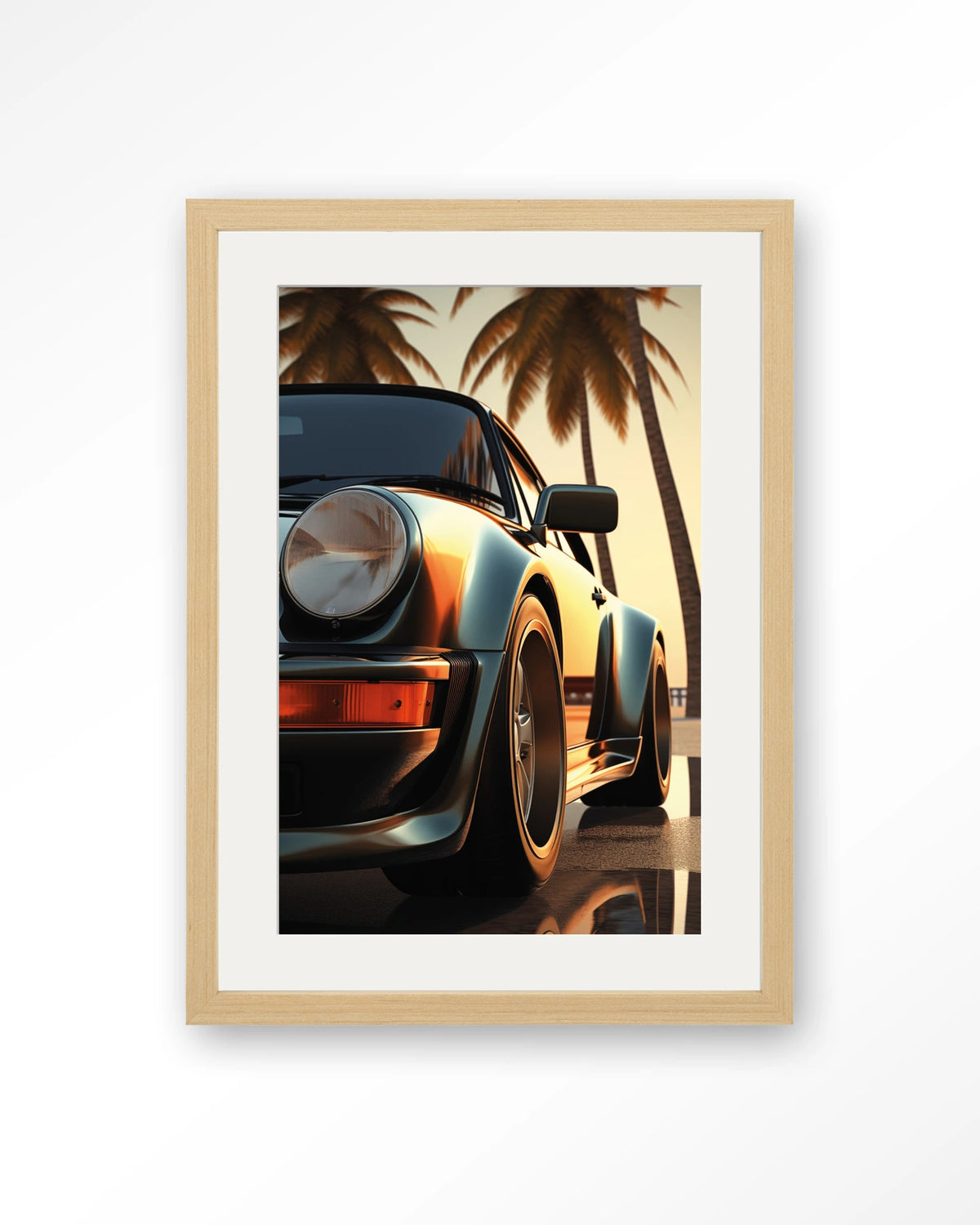 Miami Style – Art print – Hout naturel + passe-partout