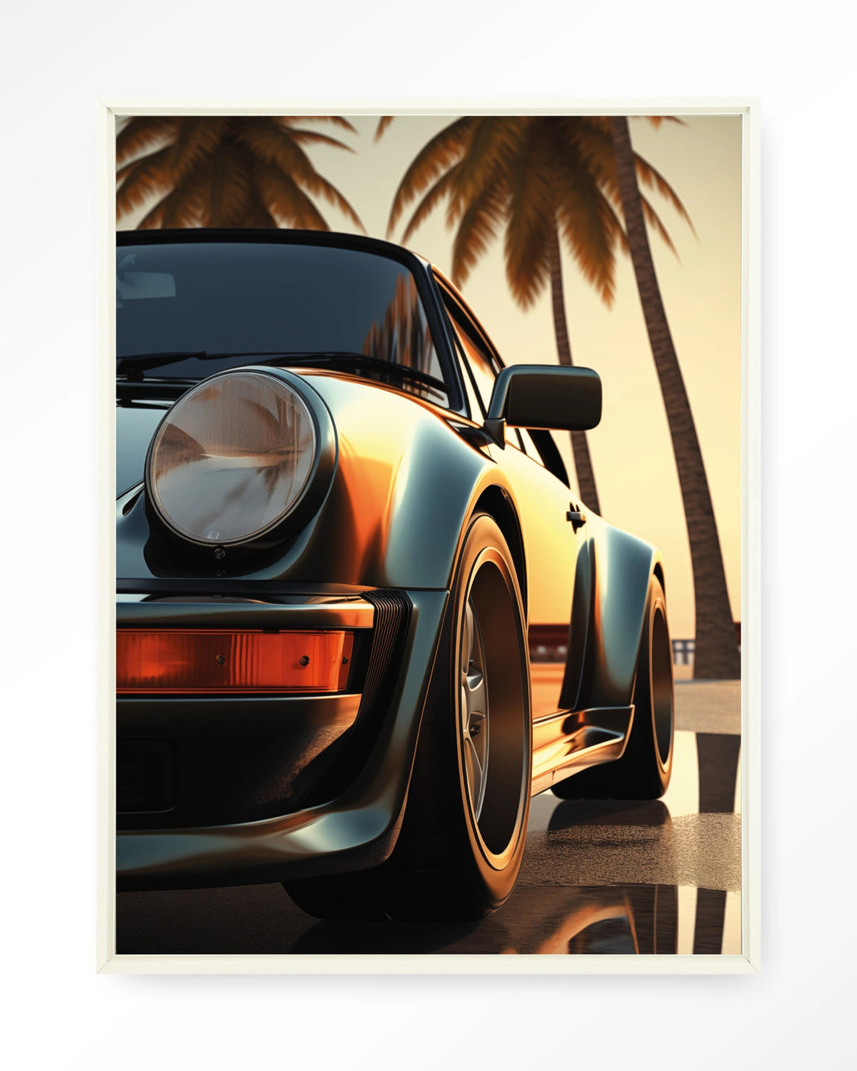 Miami Style – Wandkleed – Floating frame – wit