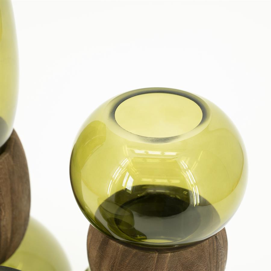 Pottery and vases Verra medium 15x15x31,5 – groen | By Boo