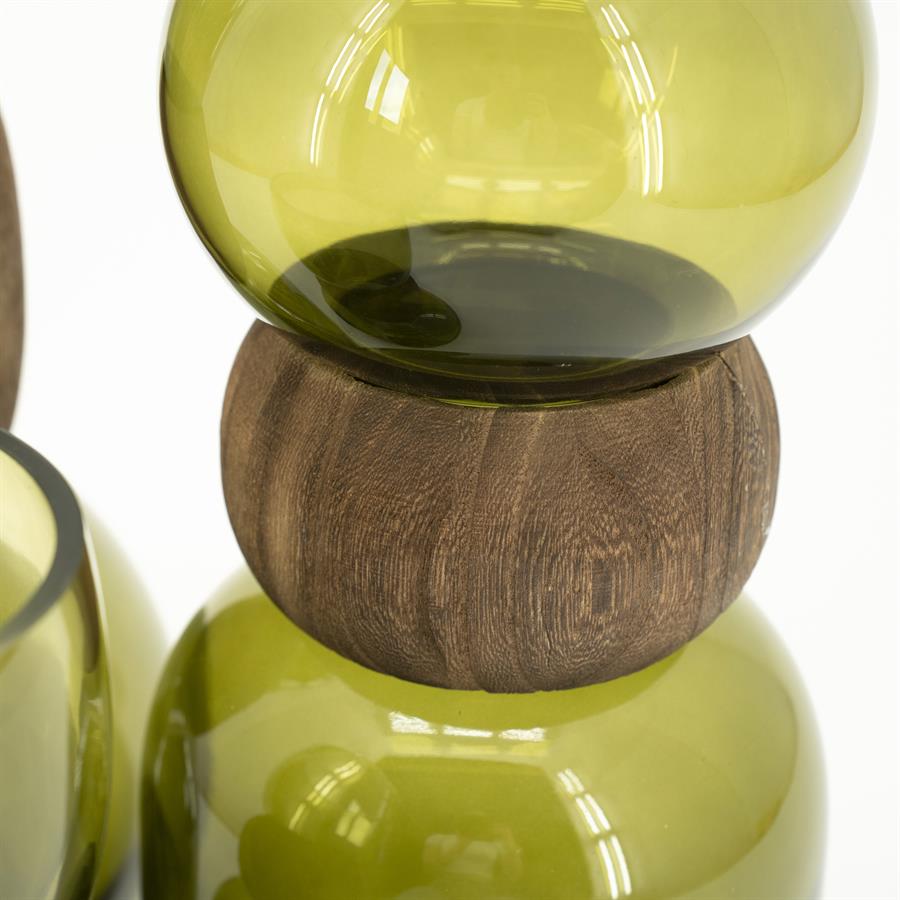 Pottery and vases Verra medium 15x15x31,5 – groen | By Boo